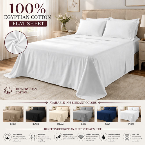 Cotton flat sheet 100 - flat, 100%
