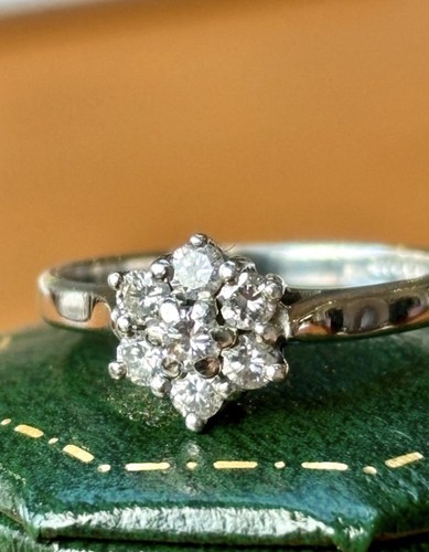 Vintage solid 9ct white gold - 9ct,