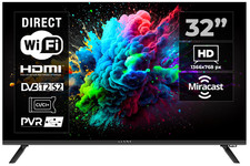 32 Inch Smart TV HD LED with Android 11 WiFi HDMI USB Miracast Netflix Kiano