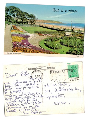 Vintage postcard gardens - postcard, and