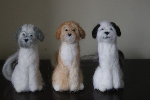 Needle felted shih tzu - needle, tzu,
