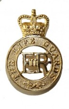 BRASS Life Guards Beret Cap Badge British Army Issued Military Cavalry Insignia