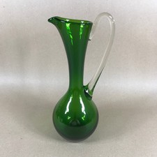 Handmade Green Glass Jug or