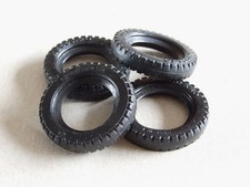 4 x Meccano Black Plastic Tyre