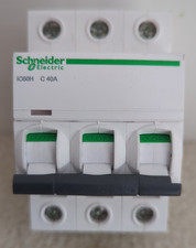 Schneider Acti9 iC60H MCB, 40A, 3 Pole, Type C A9F54340 - New Unboxed