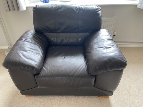 Large brown faux - , leather
