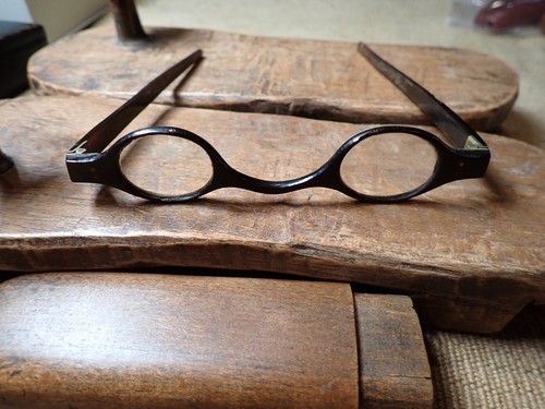 Antique cow horn rimmed - antique,