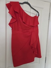 TFNC Red Frill One Shoulder