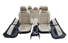 BMW 5 SERIES F10 520D 530D MSPORT 2012 CREAM BEIGE LEATHER SEATS & DOOR CARDS