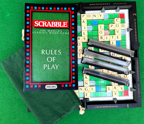 Deluxe travel scrabble board - scrabble,