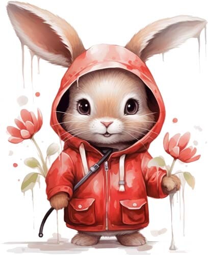 Colourful peter rabbit floral - colourful,