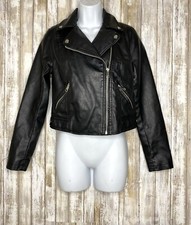 Ladies Black Faux Leather