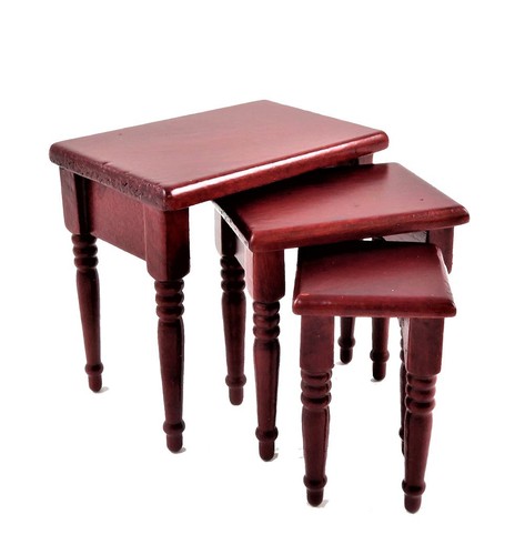 Dolls house mahogany nest - dolls, of