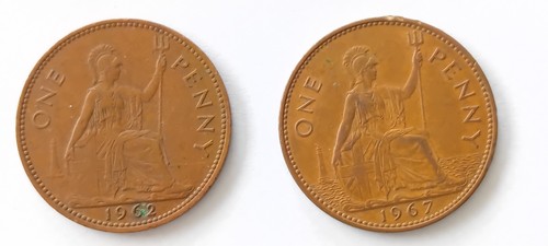 Old british copper coins - copper,