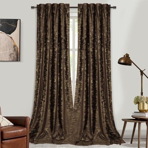 Velvet thermal curtains gold - curtains,