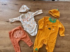 Halloween Pumpkin Outfit For 3-6 Months old Baby ( 5 Items)