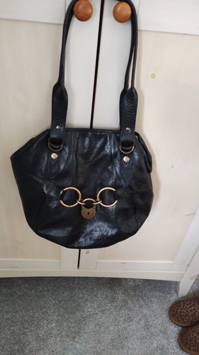 Vintage black hide texier - black,