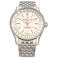 Breitling Navitimer A17395 Steel Watch 35mm Case Grey Dial With 18cm Strap