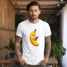 Funny Banana Gun Tshirt Angry Cartoon Gangster Fruit Shirt Bannana Peel Top