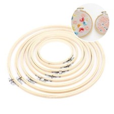 Handmade Bamboo Sewing Tools Cross Stitch Frame Round Loop Embroidery Hoop