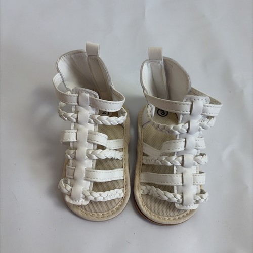 Girls white gladiator sandals - girls,