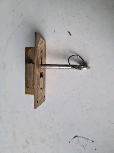 Vintage brass lock metal - lock, key