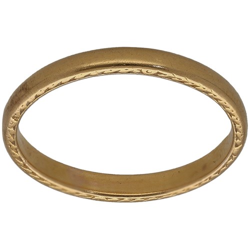 22ct gold ring 23g wedding - 22ct,