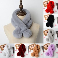 Faux Fur Collar Scarf Stole