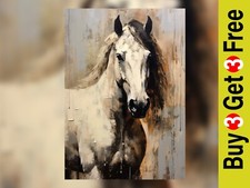Majestic Horse Art Print - Elegant 5x7 Equine Portrait for Decor
