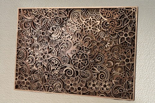 Layered mandala wood wall - layered,