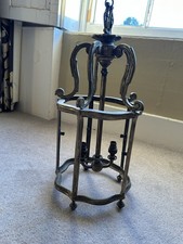 19th Century Antique Brass Hall Lantern