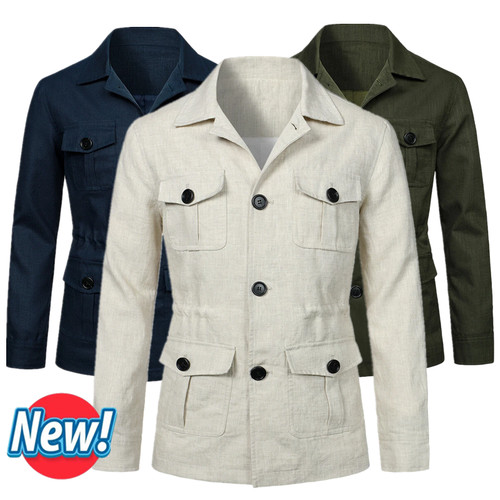 Men 100 linen - 100%, jacket