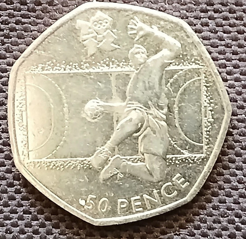 Handball 50p coin - handball, london