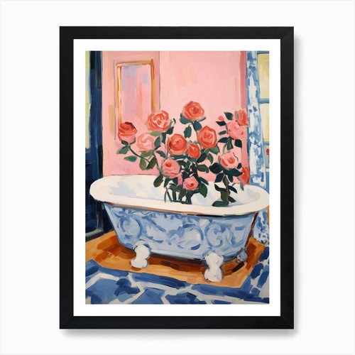 Bathtube full rose in a - of,