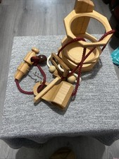 Wooden Wine Bottle Rope Puzzle Brain Teaser Bottle Jail With No Instructions