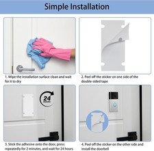 4 Pcs Double Sided Tapes No Drill Doorbell Mount for Ring Battery Video Doorbell