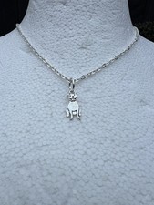 American Bulldog Bully  Pit Dog  Pendant Charm Silver Tone Necklace 16-18 Inches