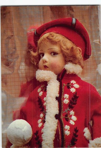 Postcard lenci child doll - child,