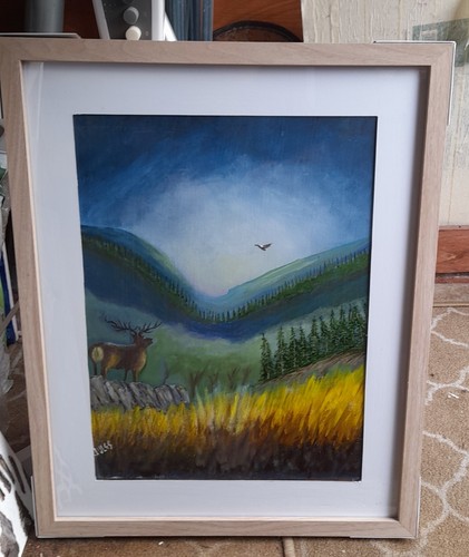 Original oil landscape - original,