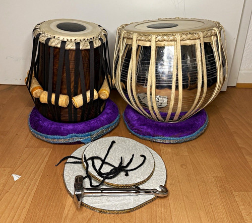 Indian tabla set with - set, covers