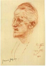 JAMES JOYCE Signed Sketch -