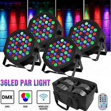 108W Wireless PAR Can Light 36LED RGB DMX Party Disco Bar Stage Lights with Bags