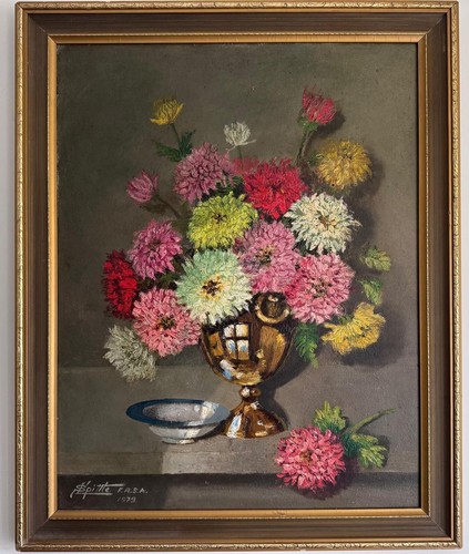 Vintage oil painting - , still