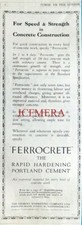 FERROCRETE 'The Rapid Hardening Portland Cement' Advert - Vintage 1925 Print