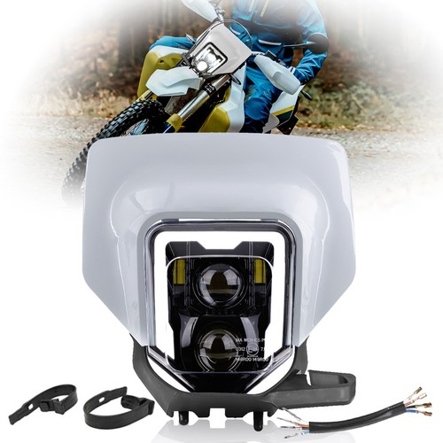 Dirt bike white bezel led - white,