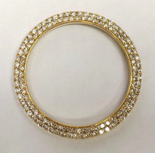 Custom set Yellow Gold Diamond Bezel for Ladies Datejust 26mm Model