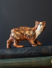 Vintage Calico Manx Cat Studio