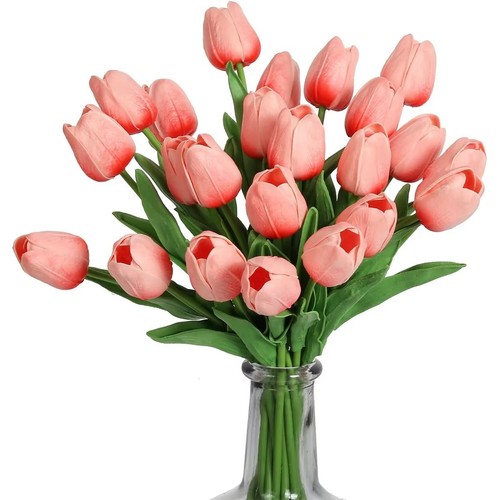 10pcs artificial tulips - 10pcs, latex
