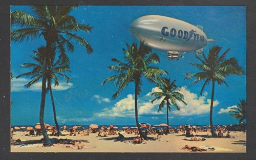 Postcard goodyear blimp watch - postcard,