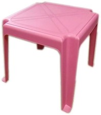 Kids Plastic Table 40cm x 40cm Durable Play Children's Furniture Garden Picnic